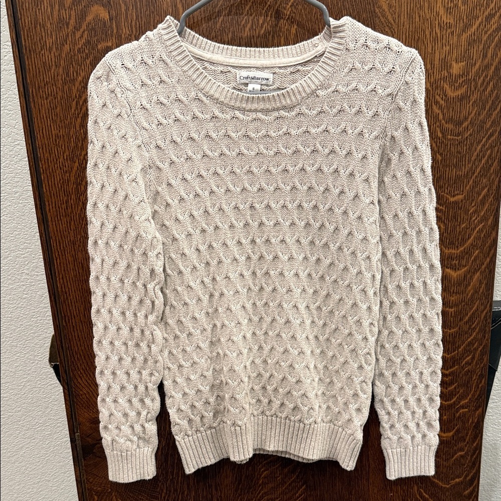 Croft & Barrow Women's Beige Textured Sweater